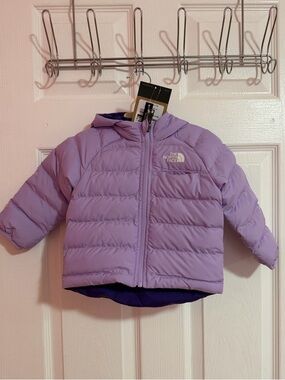 The North Face Lilac Reversible Baby Hooded Puffer Jacket